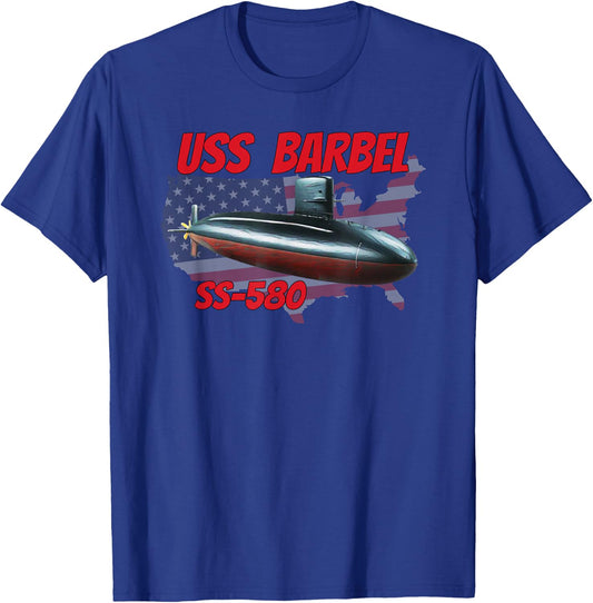 USS Barbel SS-580 Submarine Veterans Day Father Grandpa Dad T-Shirt - T-Shirt | Royal