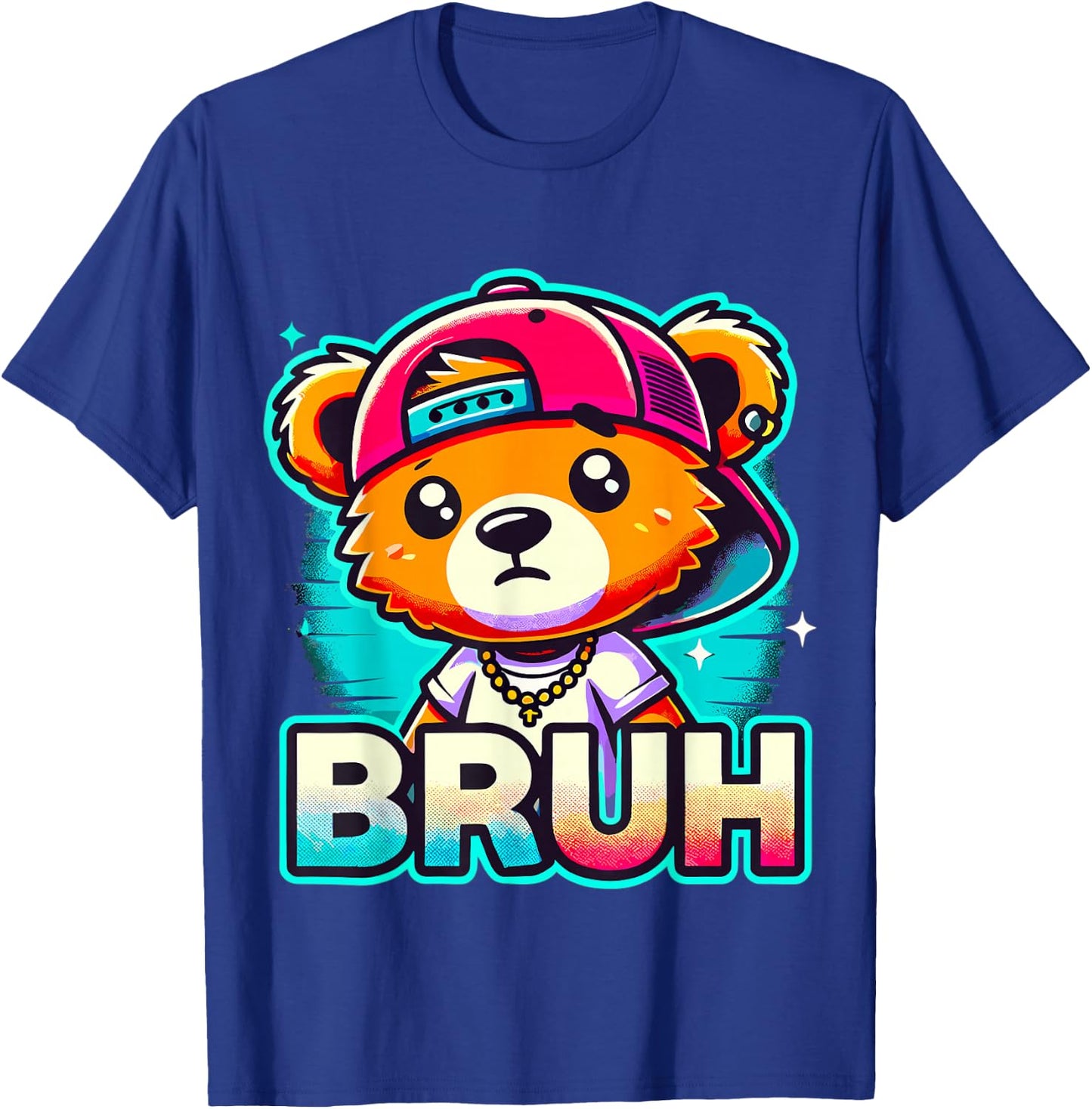 Hip Hop Teddy Bear Bruh T-Shirt - T-Shirt | Royal