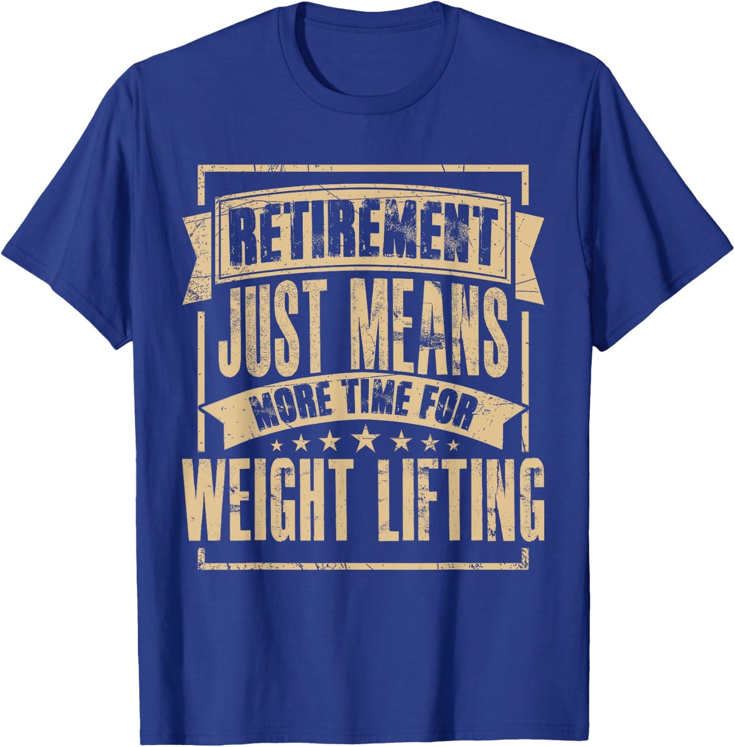 Weight Lifter Lifting Powerlifting Retired Retirement T-Shirt - T-Shirt | Royal