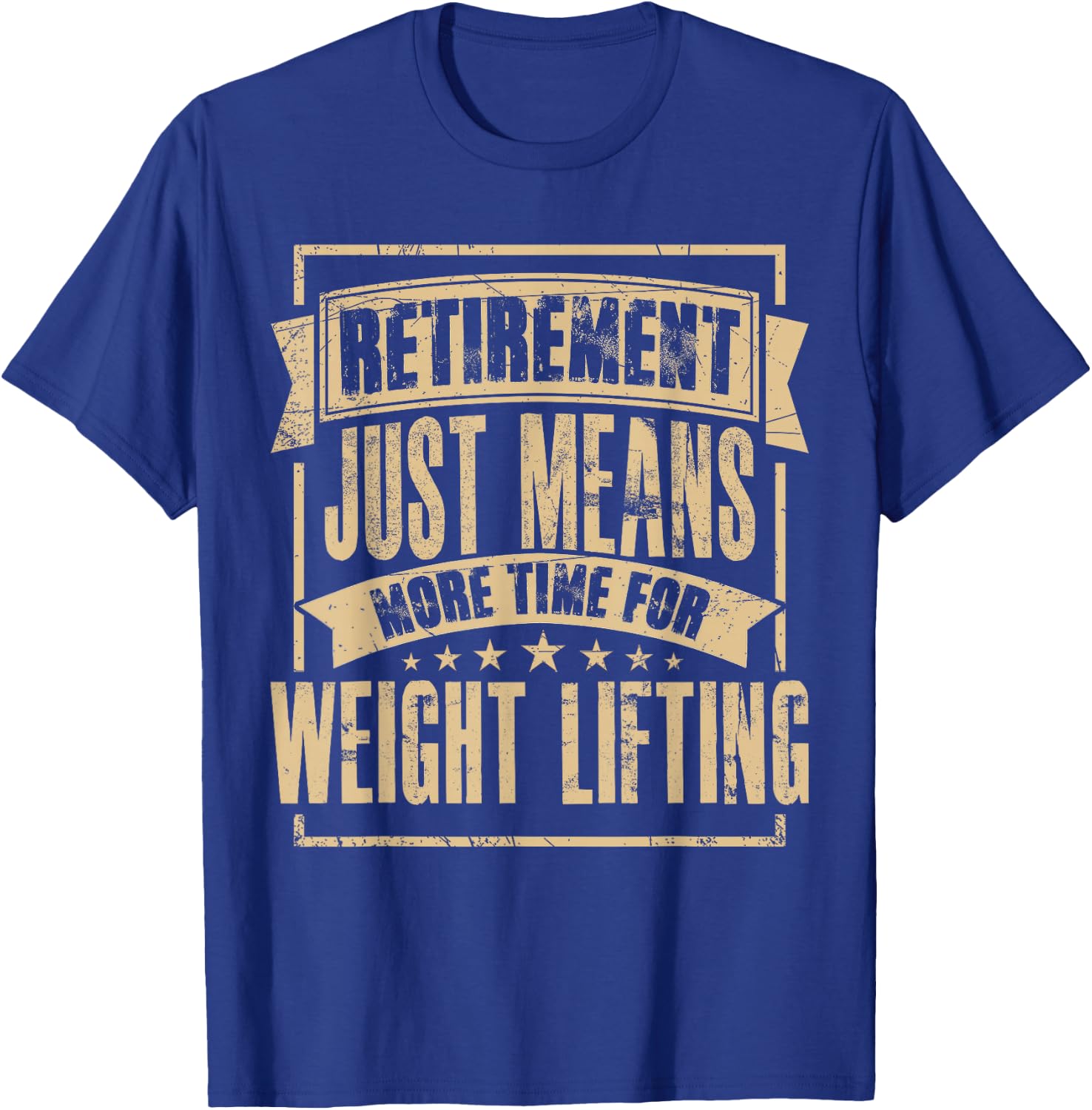 Weight Lifter Lifting Powerlifting Retired Retirement T-Shirt - T-Shirt | Royal
