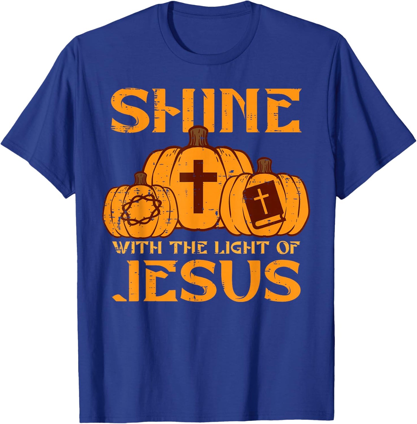 Halloween Shine With Light Jesus Christian Men Women Kids T-Shirt - T-Shirt | Royal