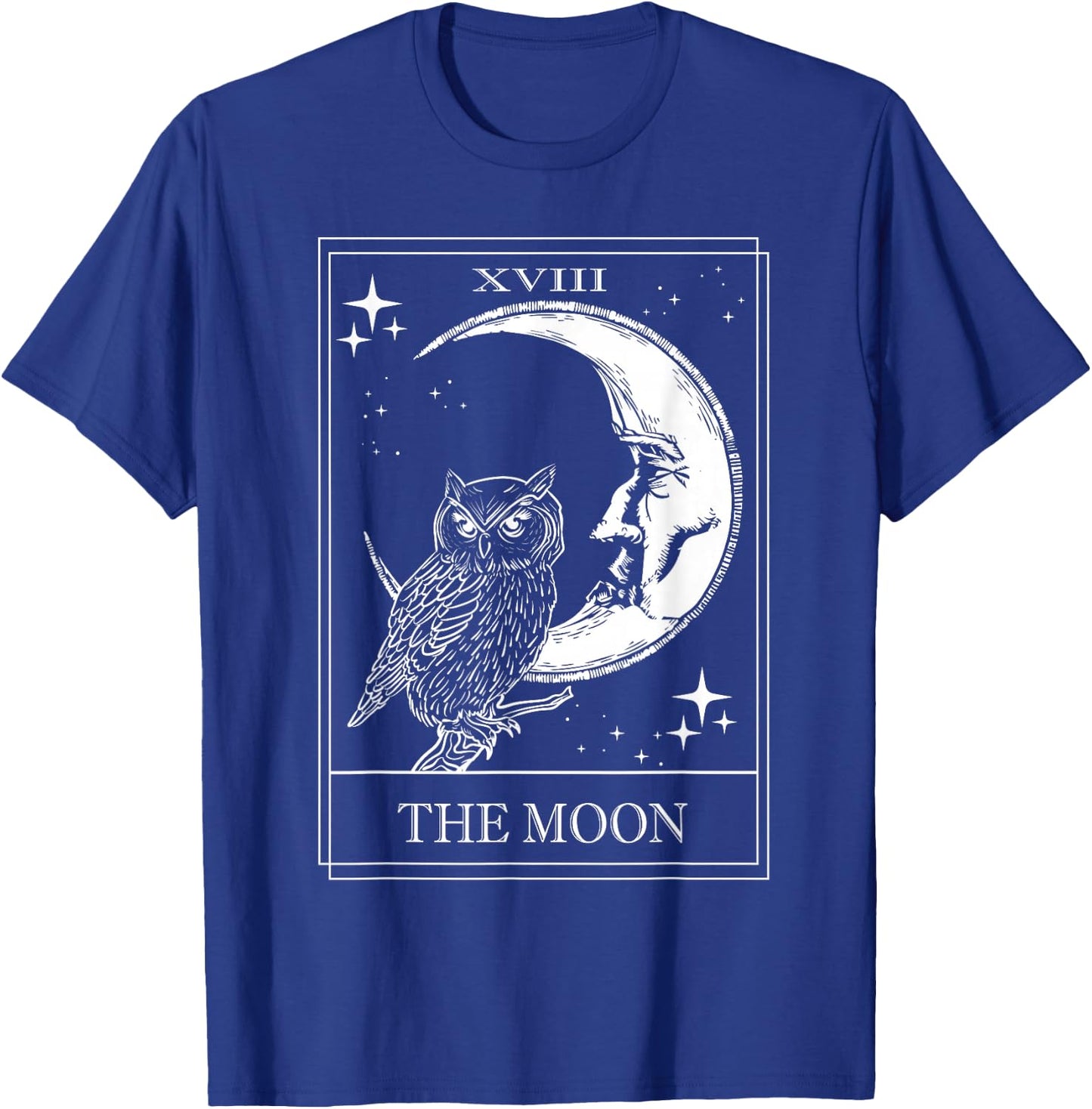 Goth Tarot Card crescent moon XVIII 18 with Owl T-Shirt - T-Shirt | Royal