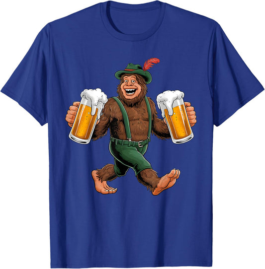 Bigfoot Oktoberfest Lederhosen Prost Beer Mug Drinking Team T-Shirt - T-Shirt | Royal