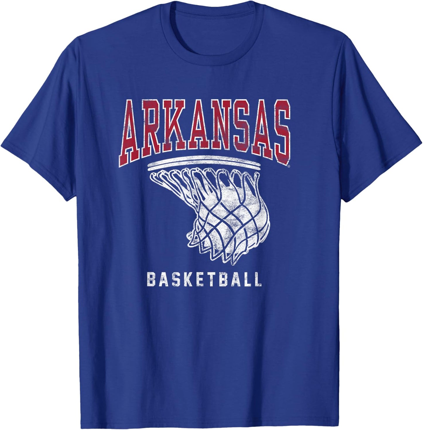 Campus Lab University of Arkansas Razorbacks Basketball Hoop , Small, Red T-Shirt - T-Shirt | Royal