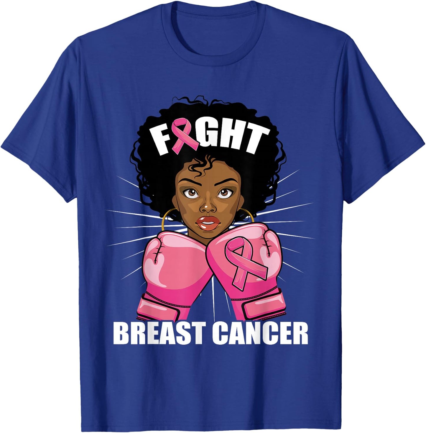 Breast Cancer Black Women, African American Fight Cancer T-Shirt - T-Shirt | Royal