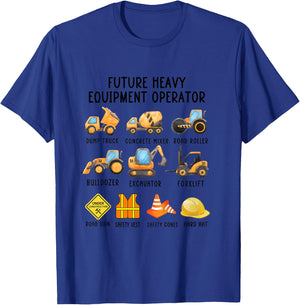 Future Heavy Equipment Operator Dump Truck Excavator T-Shirt - T-Shirt | Royal