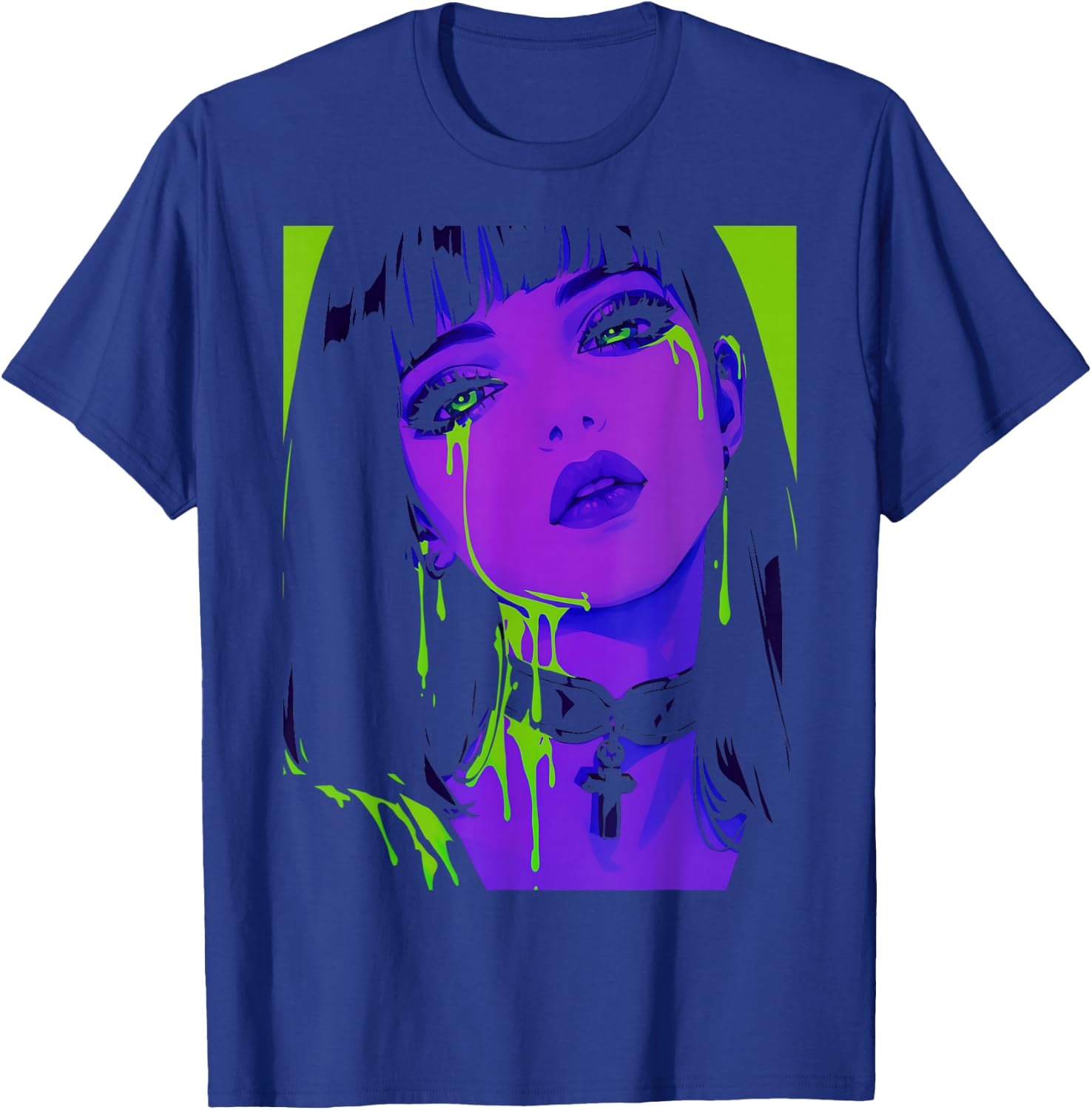 Cybergoth Cybercore Grunge Punk Goth Girl Alt Anime Manga T-Shirt - T-Shirt | Royal