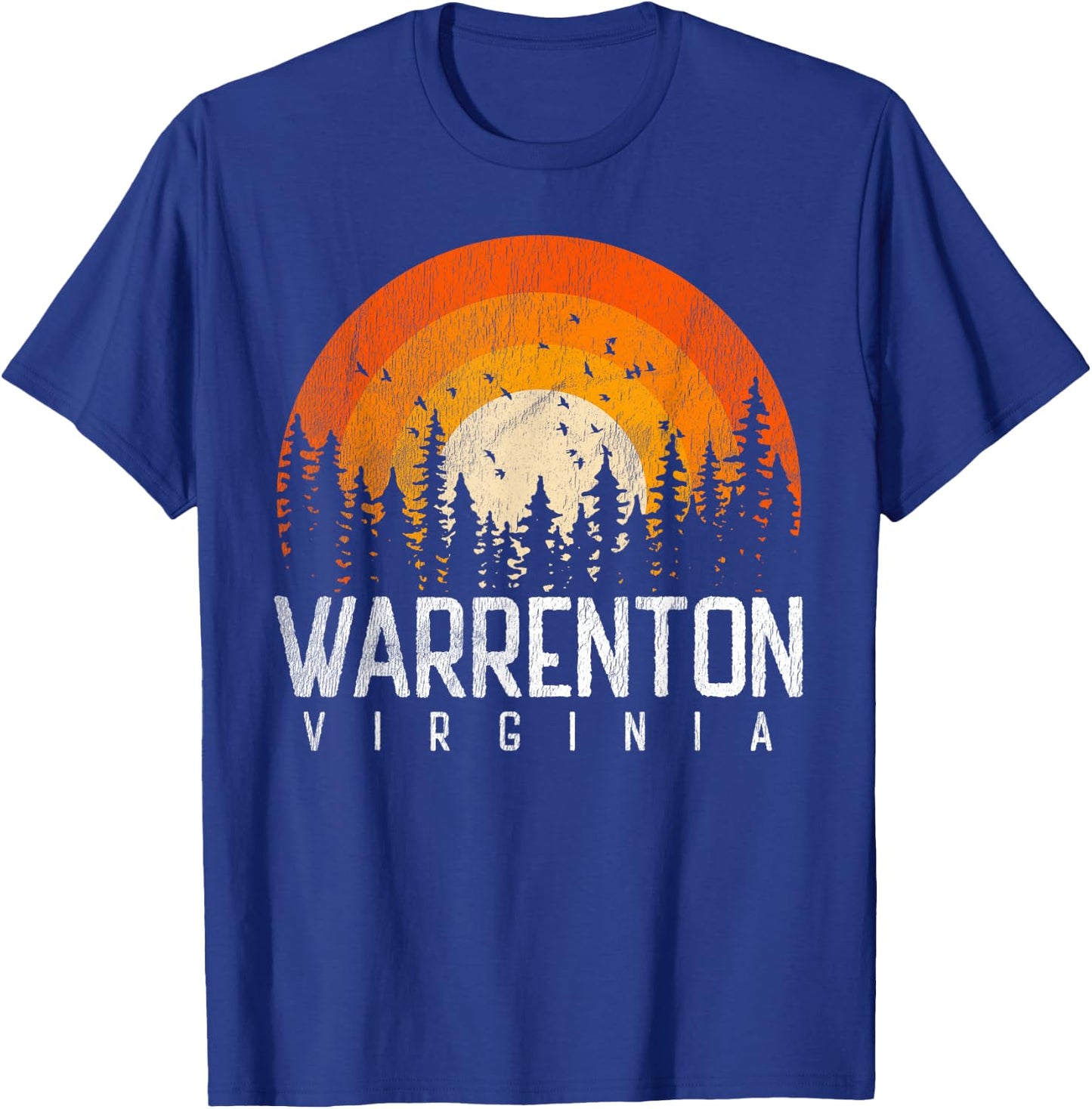 Warrenton Virginia VA Shirt Vintage 70s 80s 90s Retro Gift T-Shirt - T-Shirt | Royal