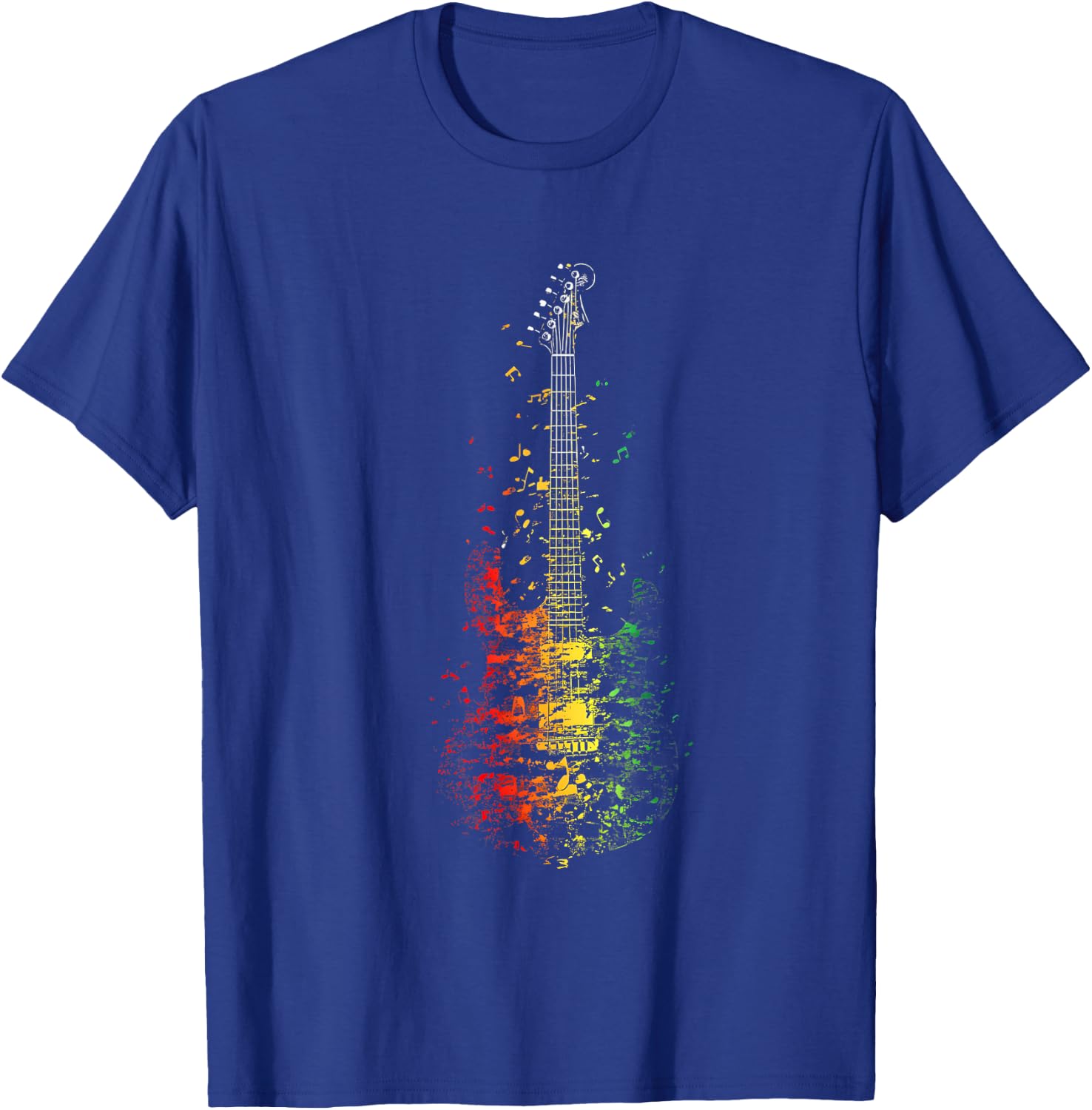 Reggae Music Guitar Rastafarian Roots Jamaican Rasta T-Shirt - T-Shirt | Royal