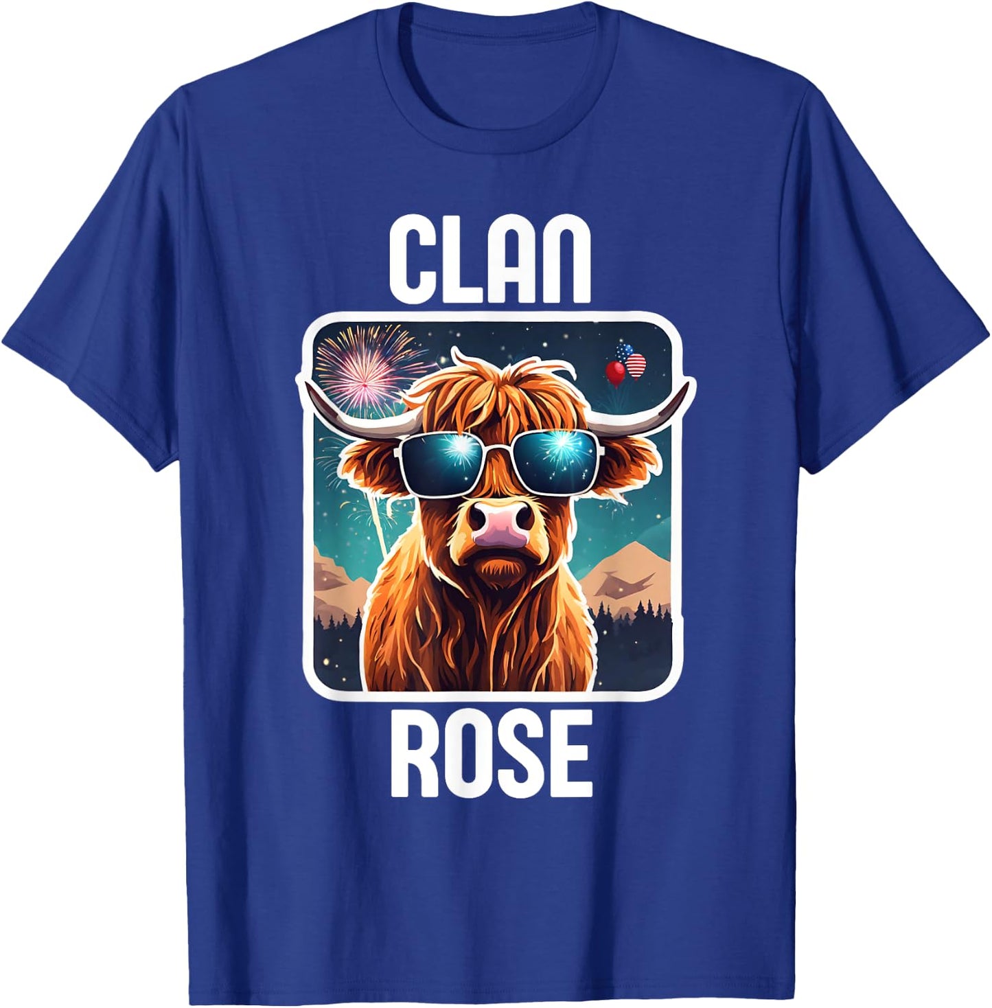 Rose Clan 4th July Scottish Family Name USA Party T-Shirt - T-Shirt | Royal
