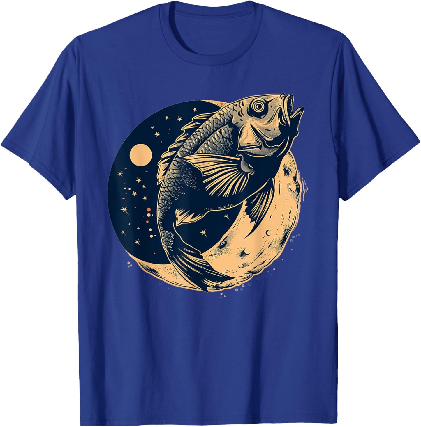 Oscar Fish On The Moon T-Shirt - T-Shirt | Royal