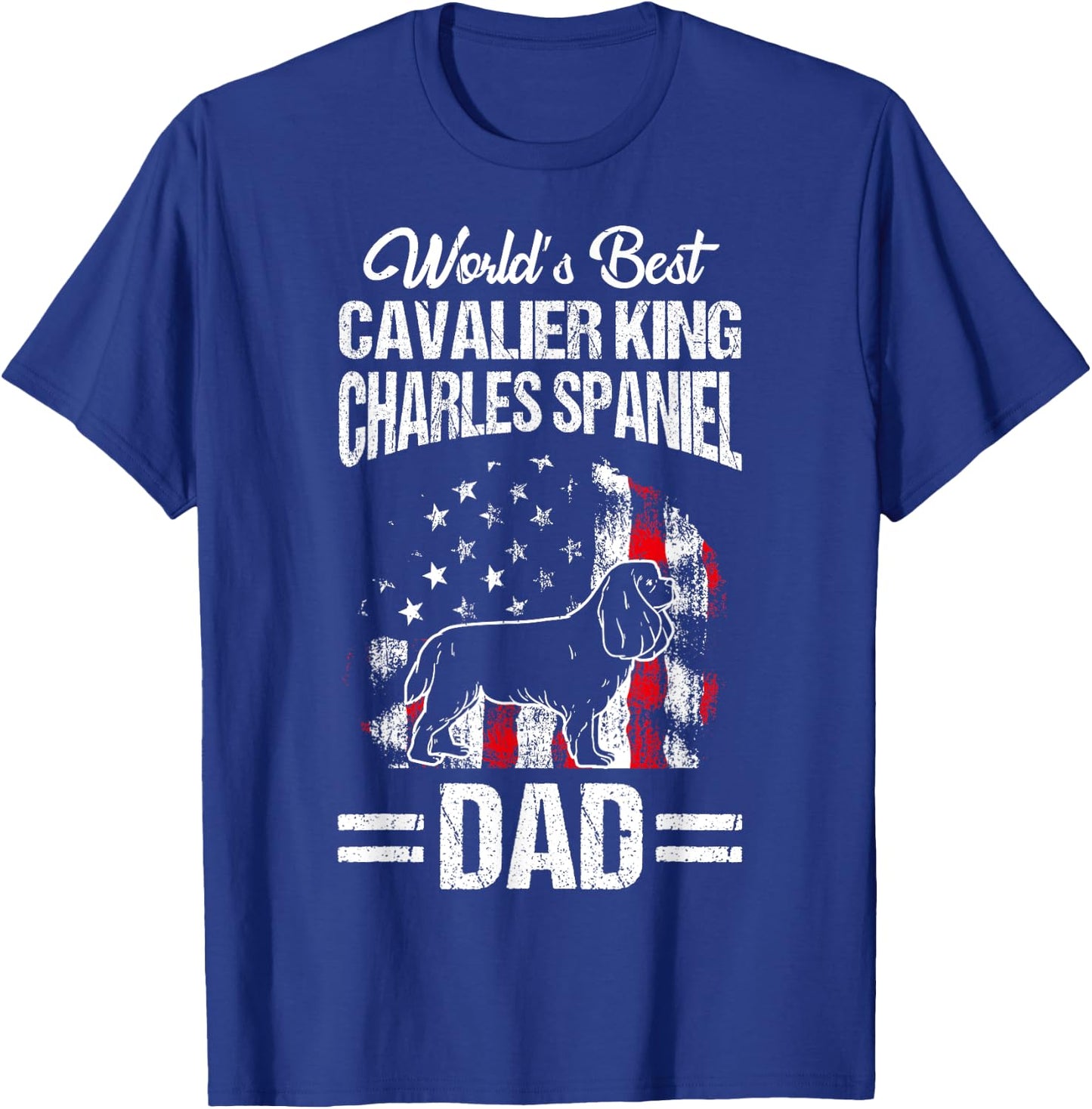 WORLD'S BEST Dad Cavalier King Charles Spaniel Dad T-Shirt - T-Shirt | Royal