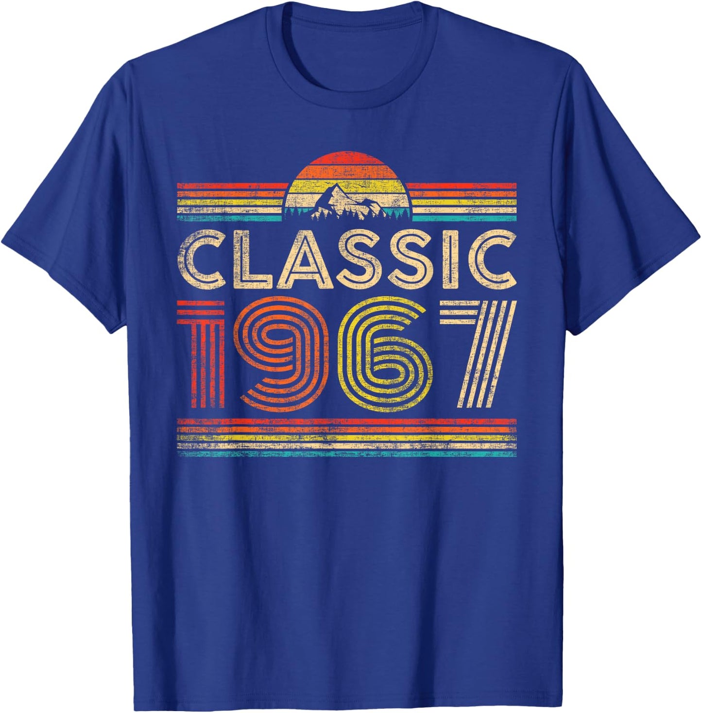 Classic 1967 Vintage 1967 Classic Year Men Women Birthday T-Shirt - T-Shirt | Royal