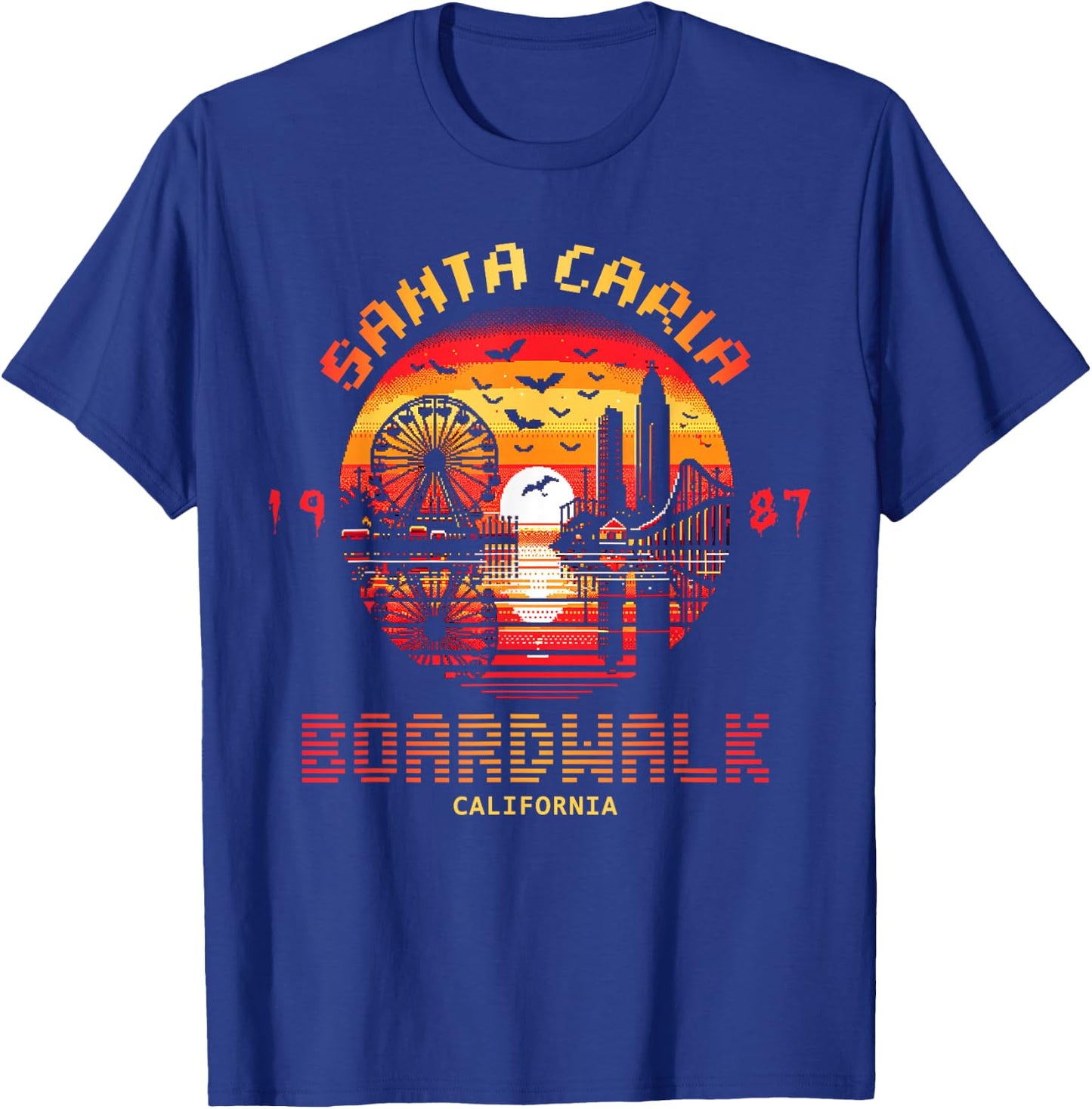 Graphic Santa Vintage Movie Carla Funny Apparel Boardwalk T-Shirt - T-Shirt | Royal