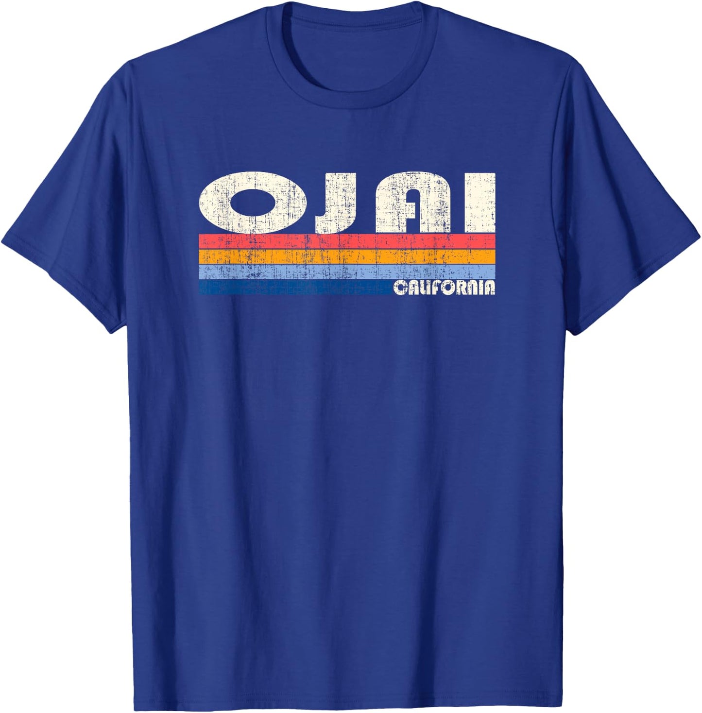 Vintage Retro 70s 80s Style Hometown of Ojai, CA T-Shirt - T-Shirt | Royal