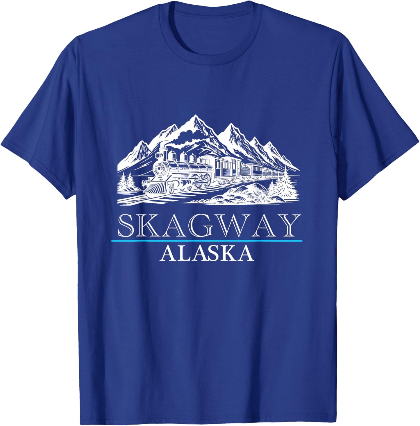 Skagway Alaska Yukon Train Cruise Vacation Souvenir T-Shirt - T-Shirt | Royal