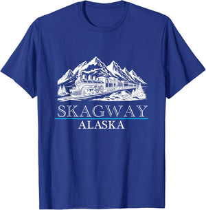 Skagway Alaska Yukon Train Cruise Vacation Souvenir T-Shirt - T-Shirt | Royal