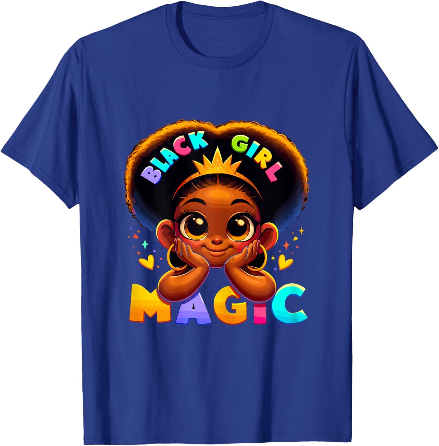 Black Girl Magic Melanin Poppin Toddler Juneteenth T-Shirt - T-Shirt | Royal