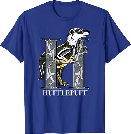 Harry Potter Mosaic Hufflepuff with Badger Small T-Shirt - T-Shirt | Royal