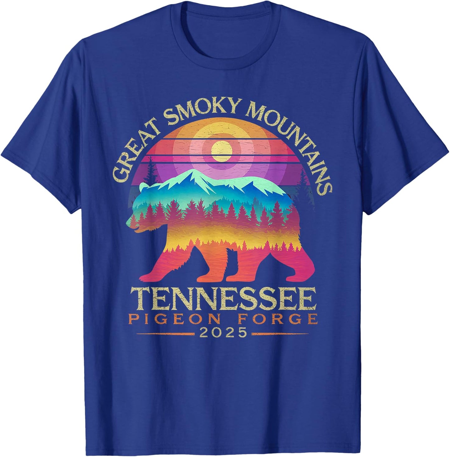 Tennessee Smoky Mountains Family Vacation 2025 Pigeon Forge T-Shirt - T-Shirt | Royal
