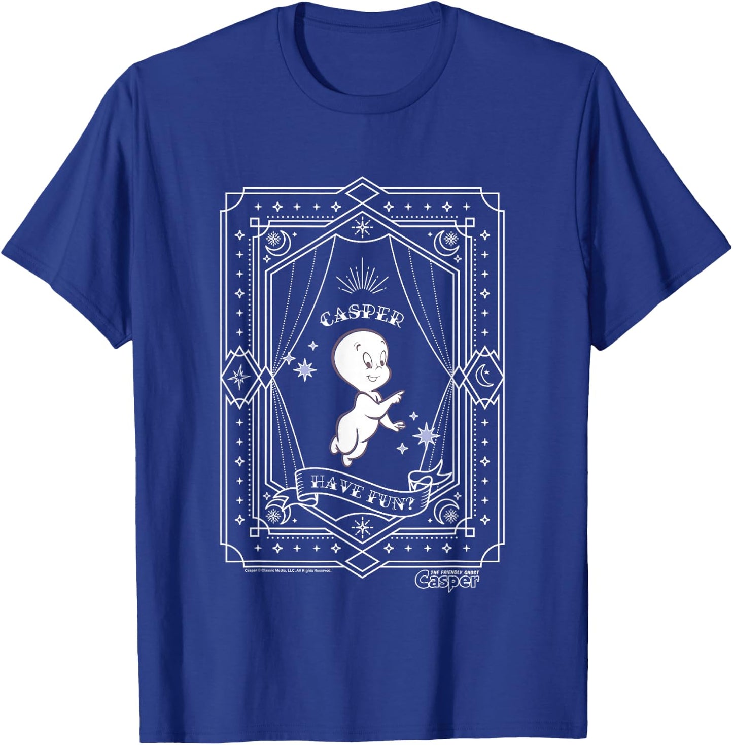 Casper The Friendly Ghost Have Fun? Casper Tarot Card Frame T-Shirt - T-Shirt | Royal