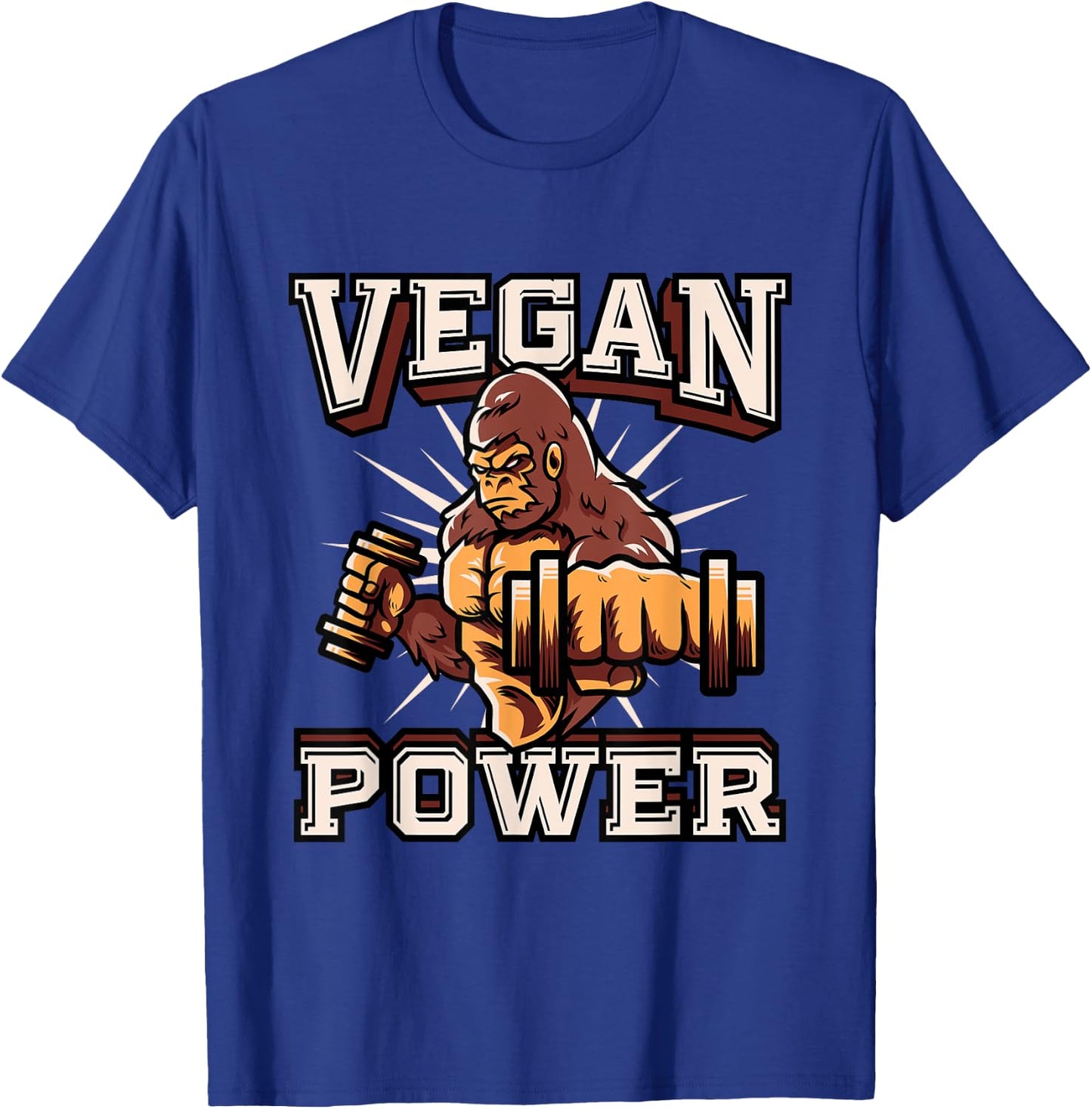 Vegan Power - Vegan & Vegetarian Workout T-Shirt - T-Shirt | Royal