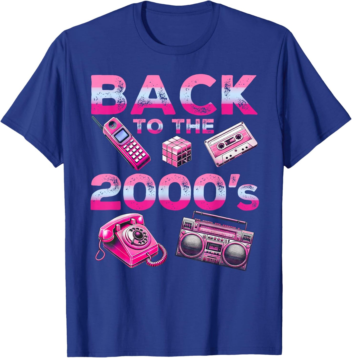 Back To 2000's 2000s Vintage Style 2000s Retro Party T-Shirt - T-Shirt | Royal