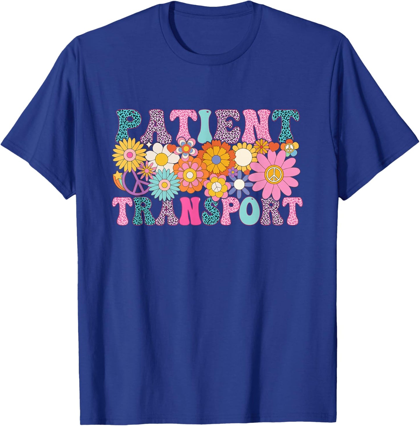 Patient Transport Week Groovy Appreciation Day T-Shirt - T-Shirt | Royal