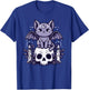 Kawaii Pastel Goth Cute Creepy Cat Bat Skeleton T-Shirt - T-Shirt | Royal