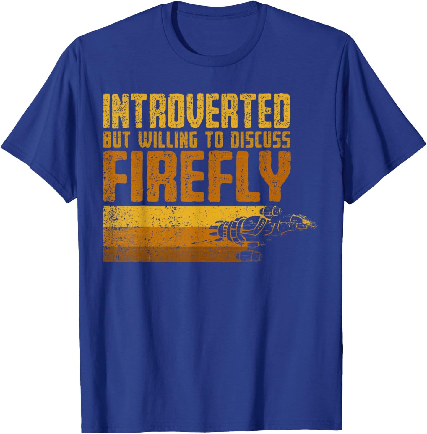 Vintage Introverted Browncoat Firefly, Space Sci Fi T-Shirt - T-Shirt | Royal