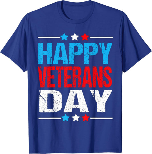 Happy Veterans Day Shirt For Kids Women Men Veterans Day T-Shirt - T-Shirt | Royal