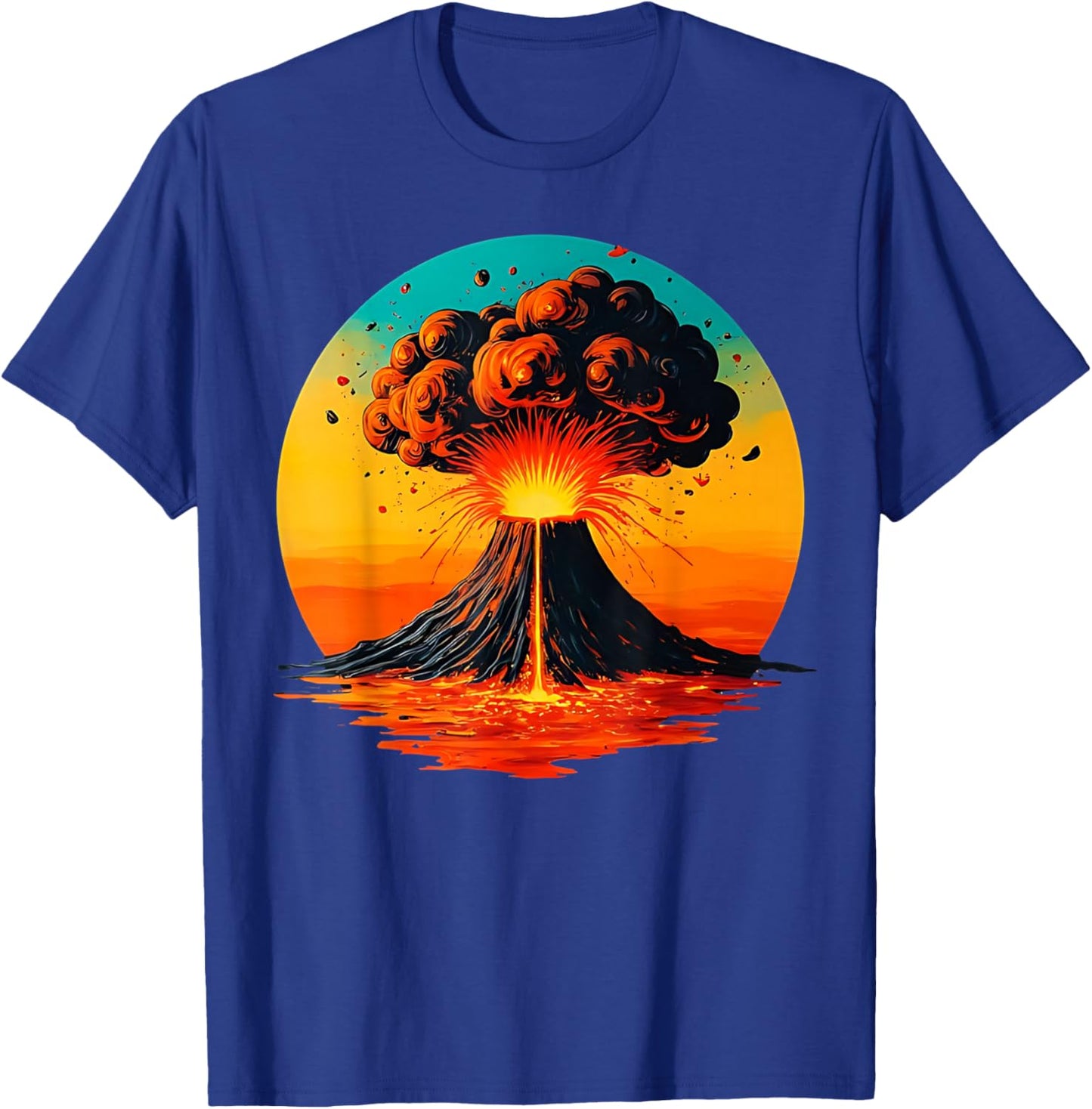 Cool erupting volcano costume for Boys and Girls Women Men T-Shirt - T-Shirt | Royal