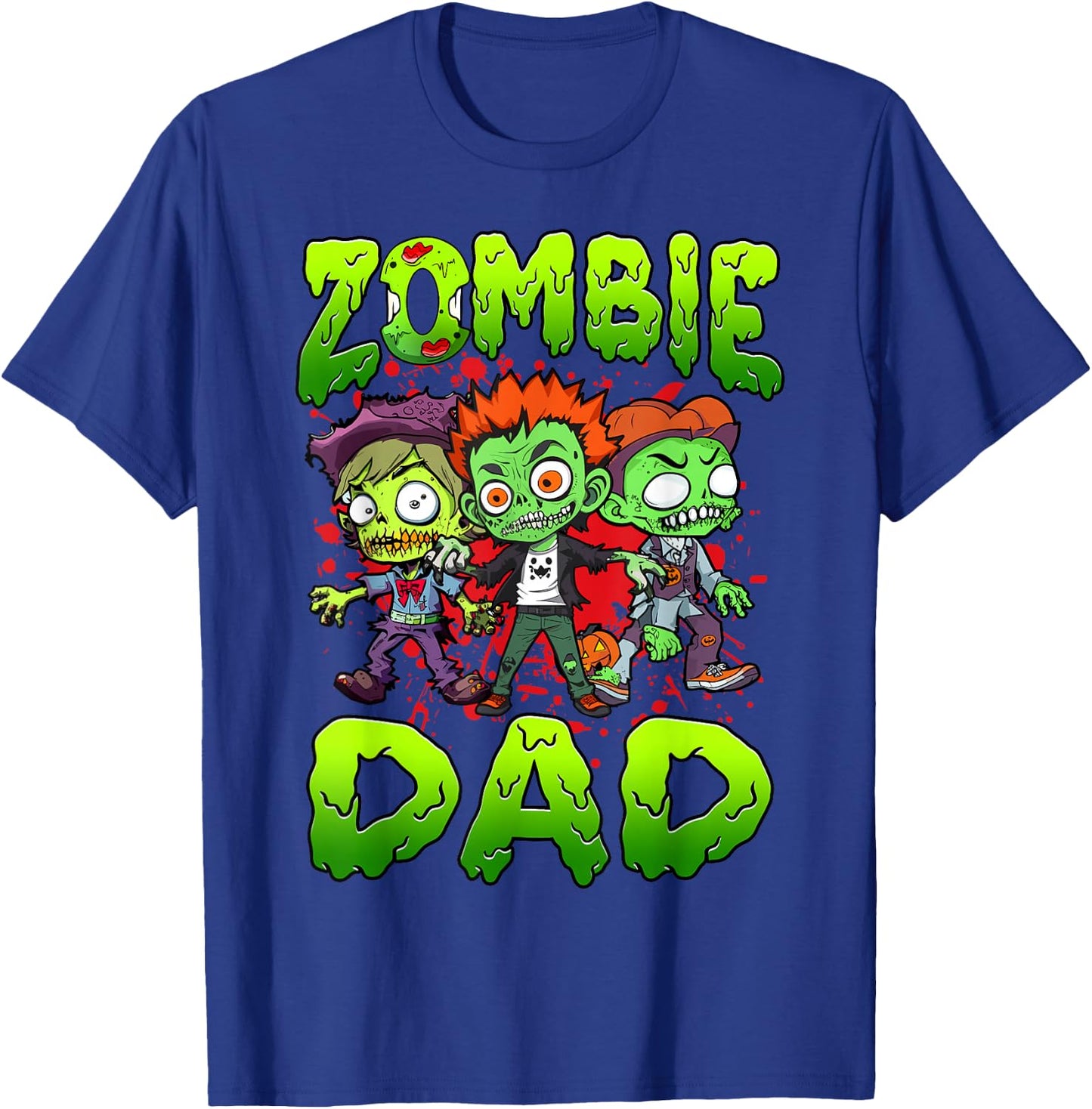 Zombie Dad Halloween Costume Family Matching T-Shirt - T-Shirt | Royal