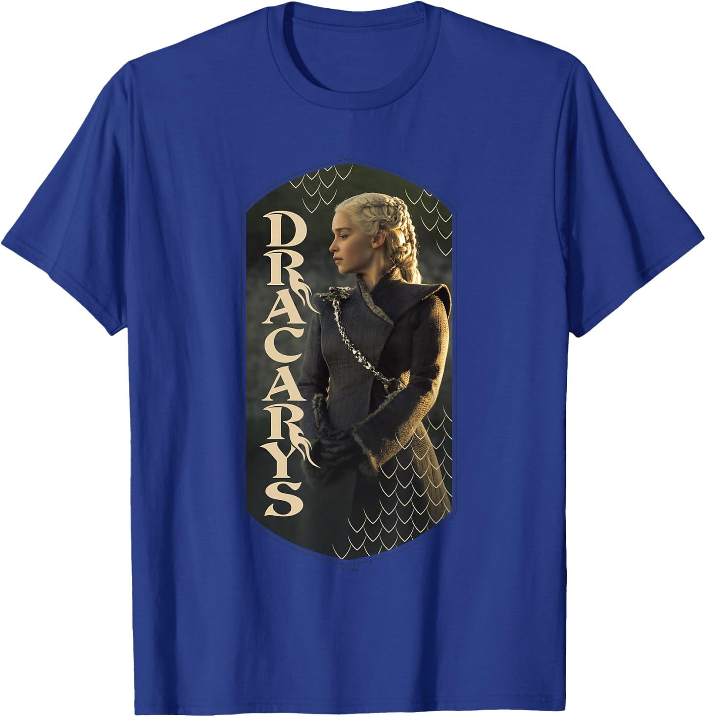 Game Of Thrones Dracarys Daenerys Targaryen Vignette Panel , Small, Black T-Shirt - T-Shirt | Royal