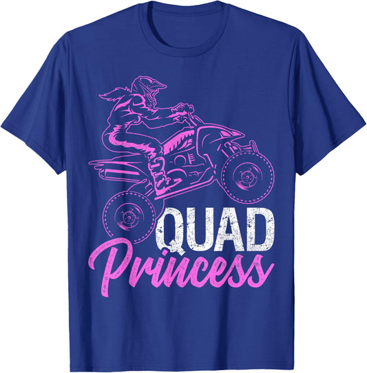 ATV 4 Wheeler Quad Princess Quad Offroad Mud MX Girls Gift T-Shirt - T-Shirt | Royal
