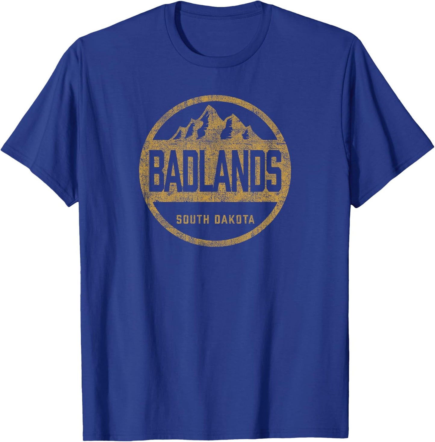 Retro Badlands South Dakota National Park Women Men Hiking T-Shirt - T-Shirt | Royal