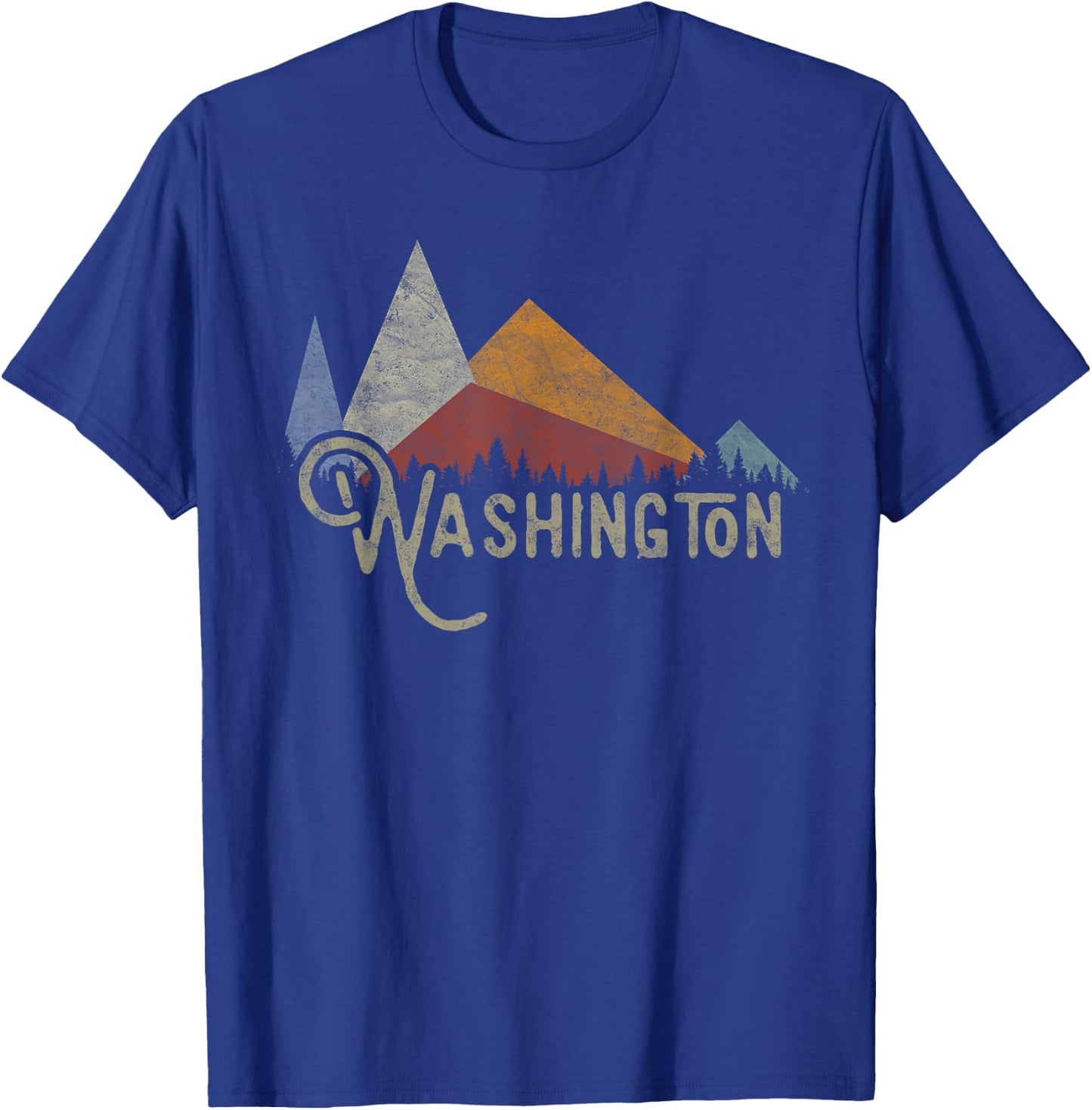 Vintage Washington Evergreen State Seattle Pacific Northwest T-Shirt - T-Shirt | Royal