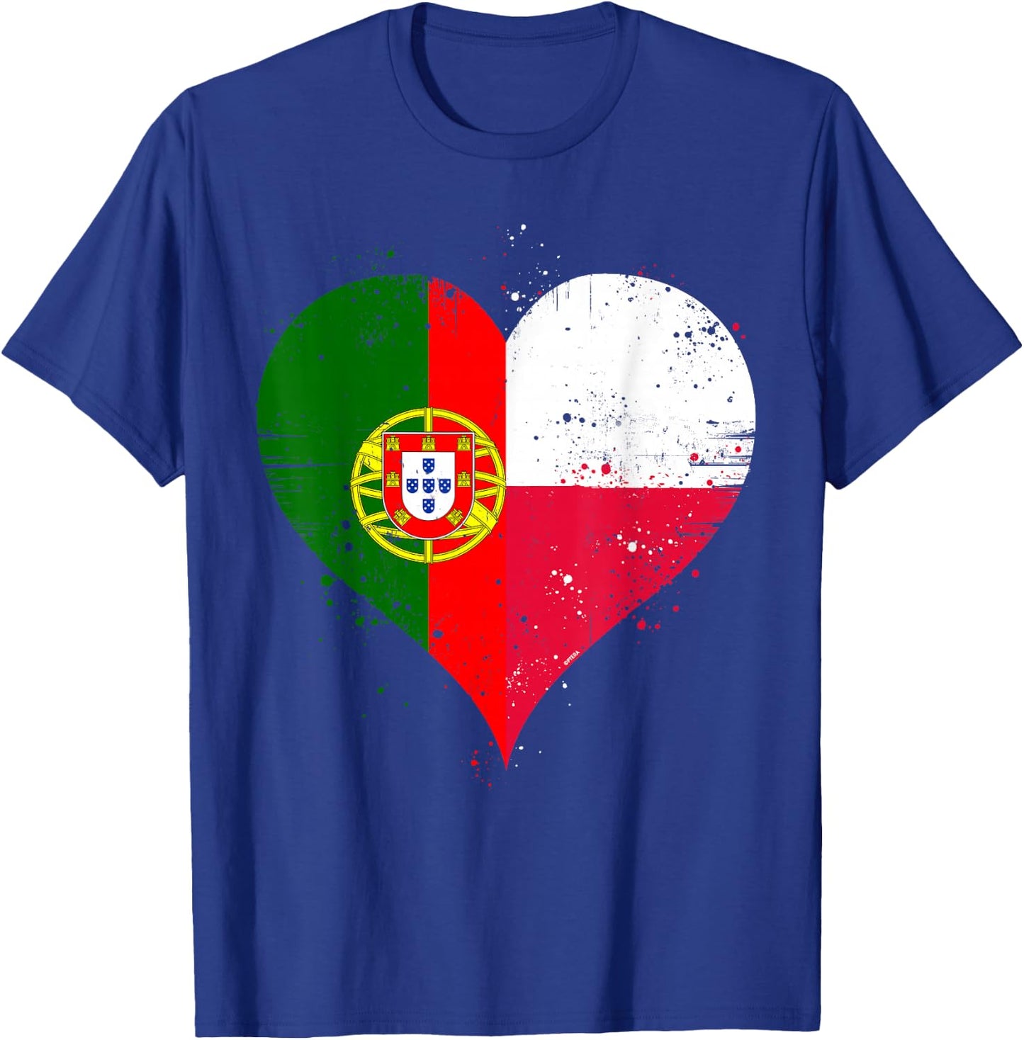 Polish Portuguese Pride A Cool Vintage Poland Portugal Flag T-Shirt - T-Shirt | Royal