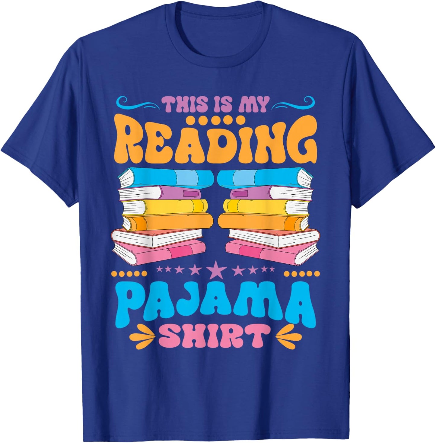 This Is My Reading Pajama Book Bookworm Librarian Reading T-Shirt - T-Shirt | Royal