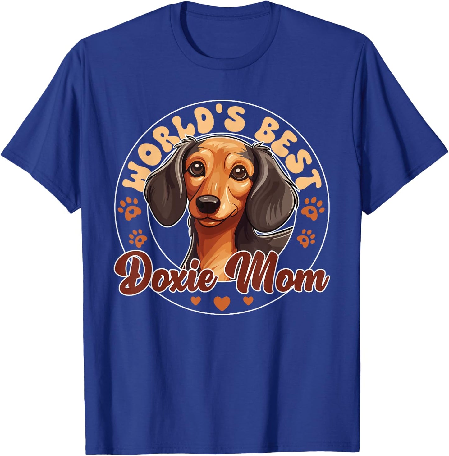 Dachshund Dog World's Best Doxie Mom Men Women Kids T-Shirt - T-Shirt | Royal