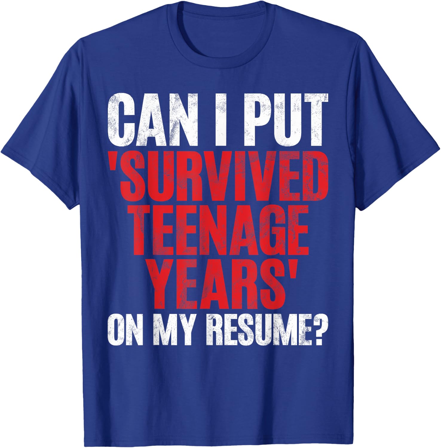 Can I Put Survived Teenage Years on My Resume Teenager T-Shirt - T-Shirt | Royal