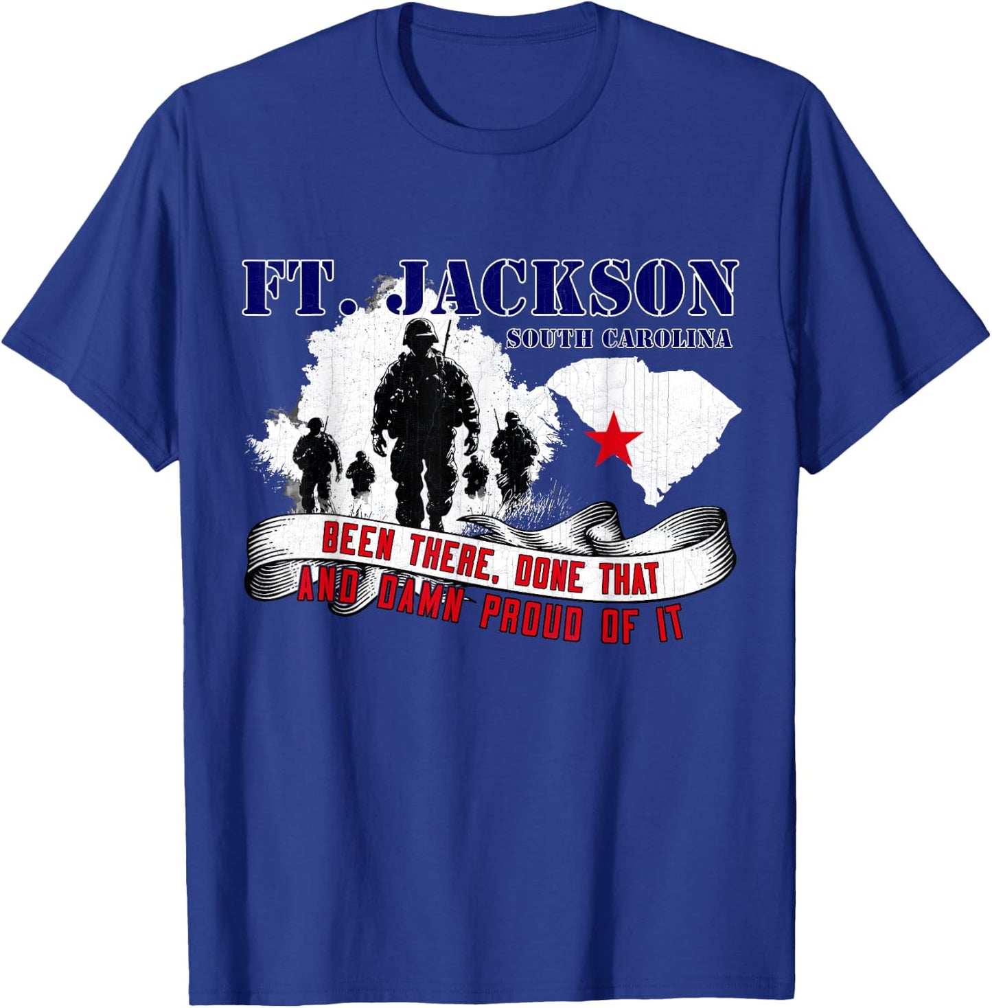 Fort Jackson South Carolina US Military Base Veterans Day T-Shirt - T-Shirt | Royal