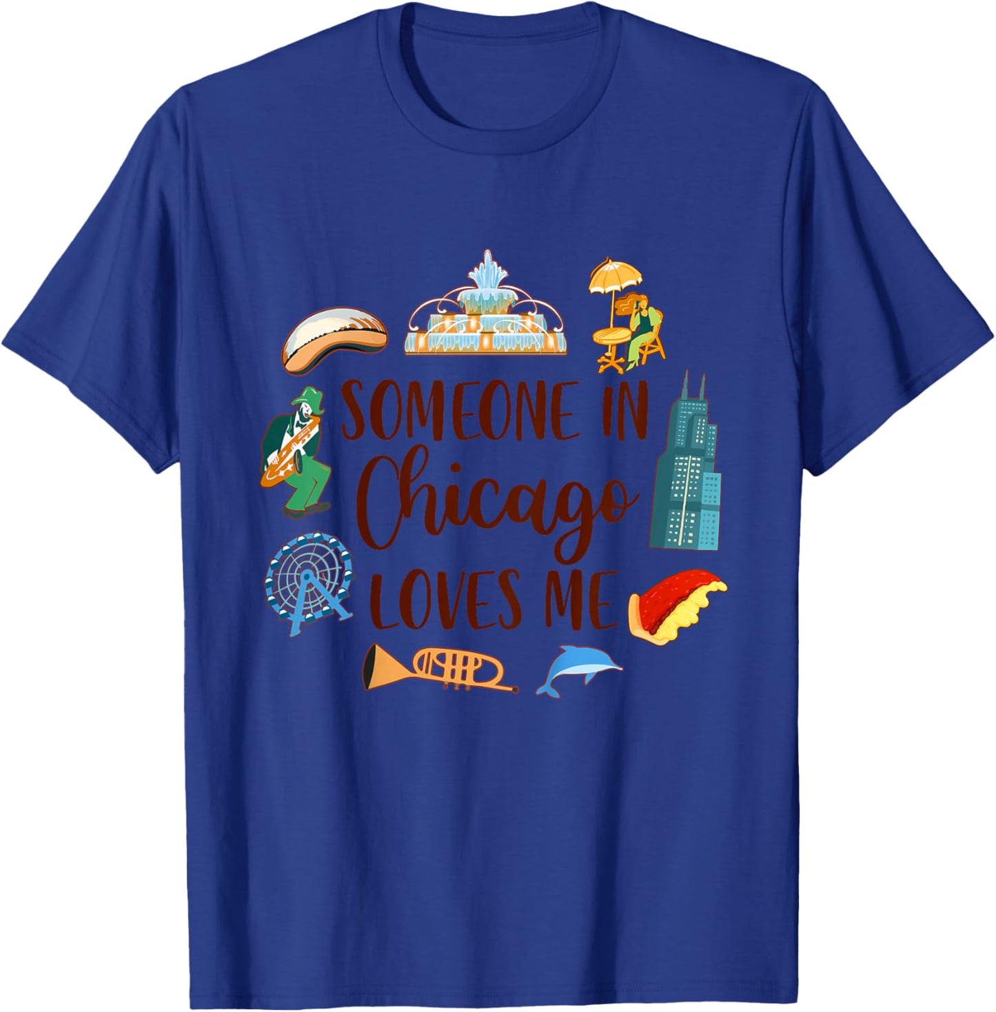 Chicago Traveling Lover Baby Someone in Chicago Loves Me T-Shirt - T-Shirt | Royal