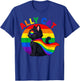 Ally Cat Rainbow Gay Pride LGBTQ LGBT T-Shirt - T-Shirt | Royal