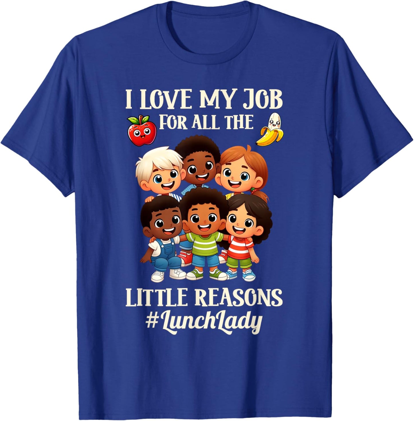 Funny Lunch Lady School Aide Appreciation Graphic T-Shirt - T-Shirt | Royal