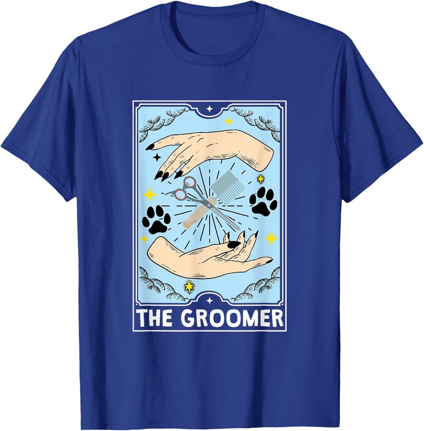 The Groomer Tarot Card, Dog Groomer T-Shirt - T-Shirt | Royal