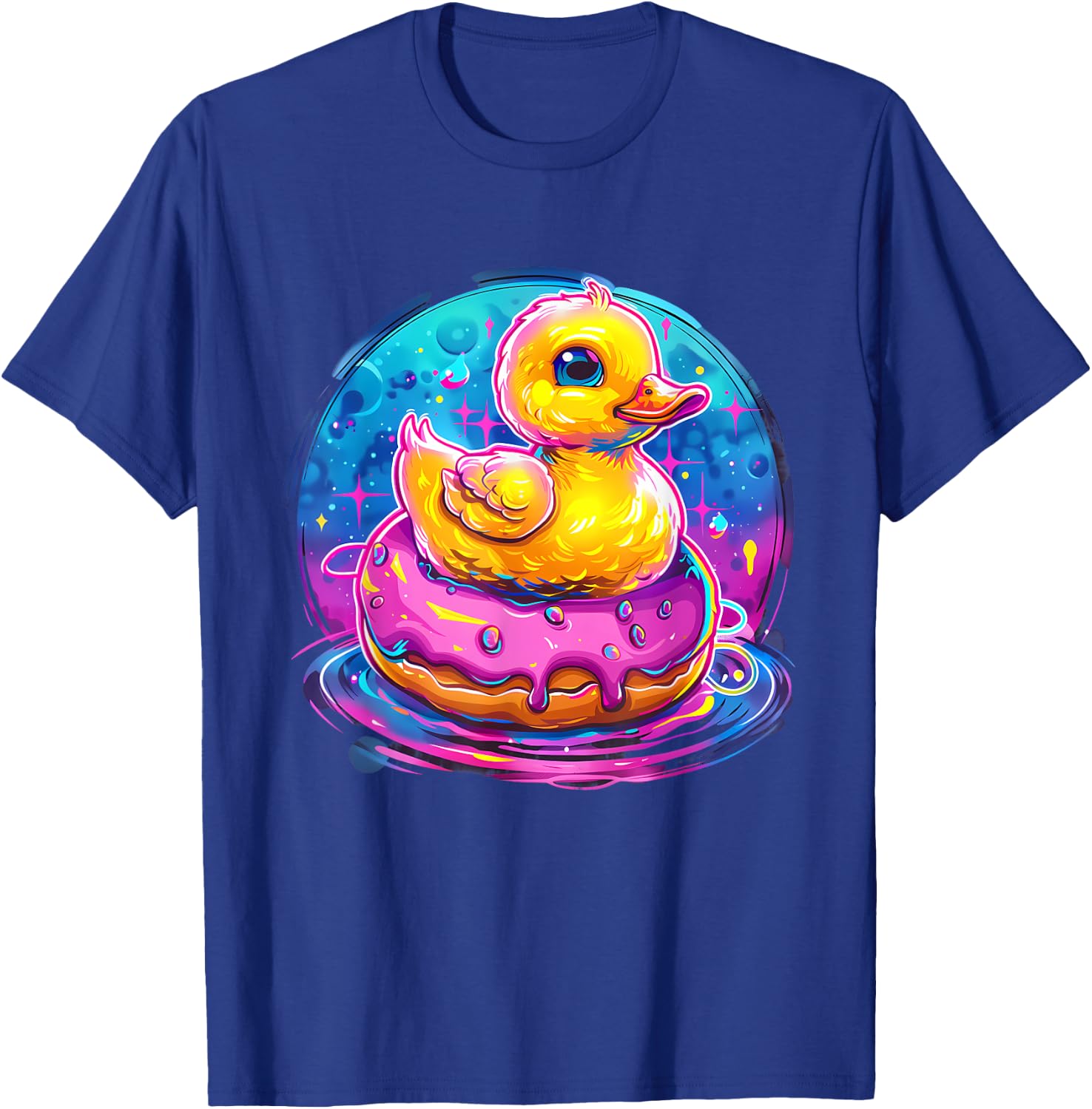 Rubber Duck Rubber Duckling Duck Lover Rubber Duckie Donut T-Shirt - T-Shirt | Royal