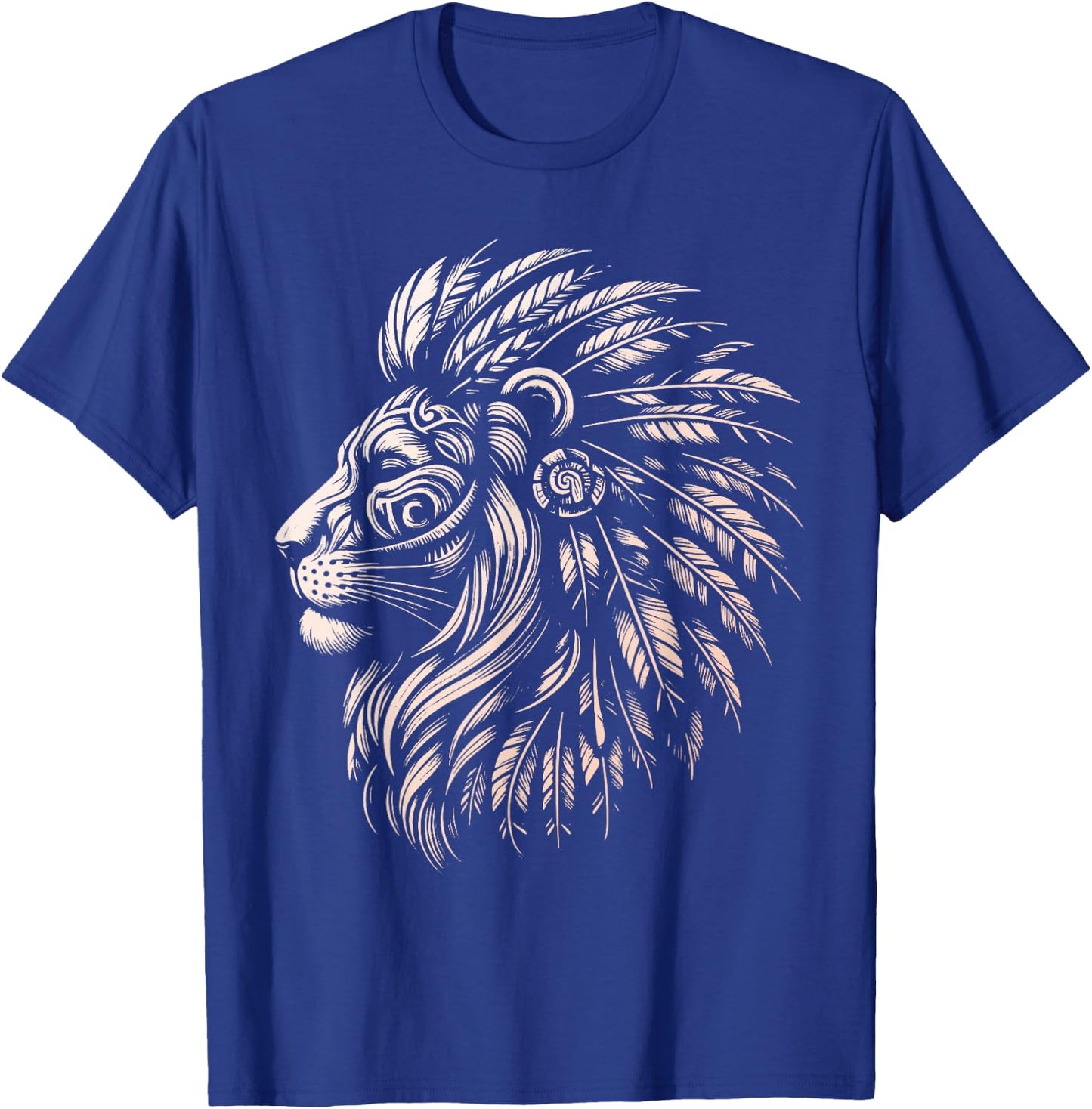 Native American Indian Day Pride Indigenous Cherokee Lion T-Shirt - T-Shirt | Royal