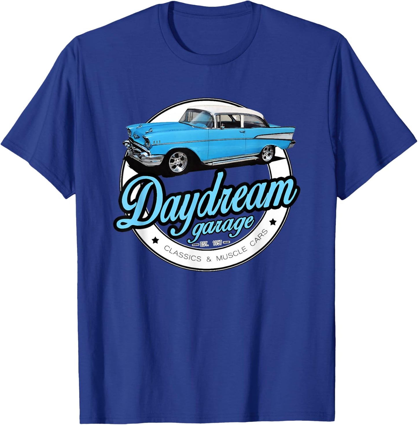 1957 57 Chevys Truck Vintage Cars Bel Air Garage T-Shirt - T-Shirt | Royal
