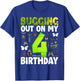 Kids 4 Year old Insect Lovers Bugging Out On My 4th Birthday T-Shirt - T-Shirt | Royal